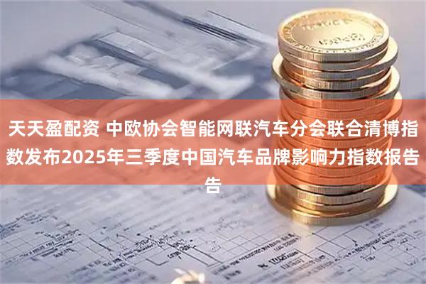天天盈配资 中欧协会智能网联汽车分会联合清博指数发布2025年三季度中国汽车品牌影响力指数报告